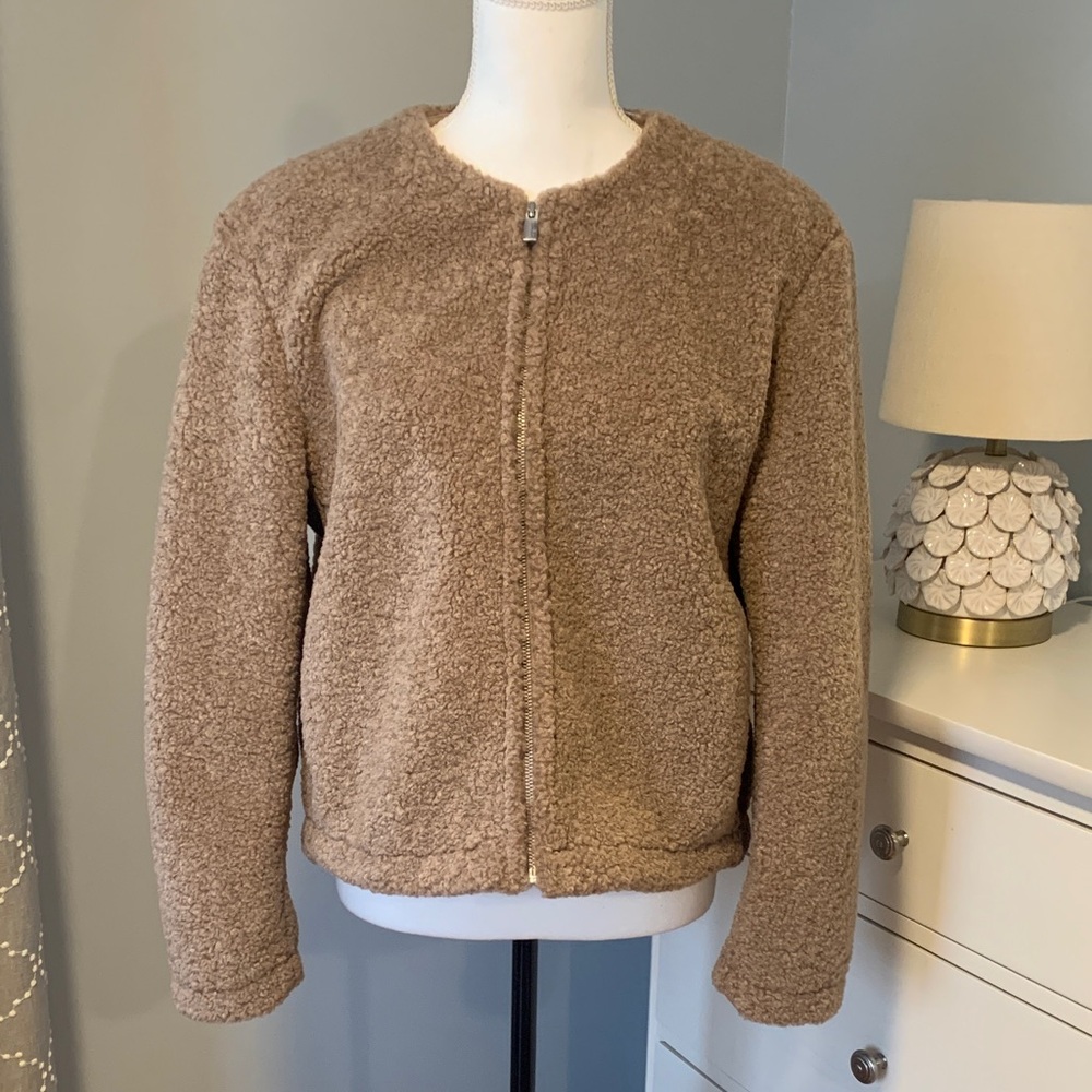 NWT Theory Easy Fleece Zip Jacket